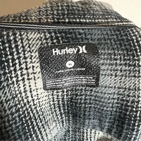 Hurley Cortez Men’s Size XL Regular Fit Long Sleeved Flannel Shirt - Picture 4 of 4